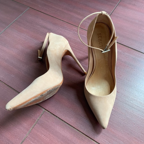 SCHUTZ Thaynara ankle strap suede pumps - Picture 2 of 8